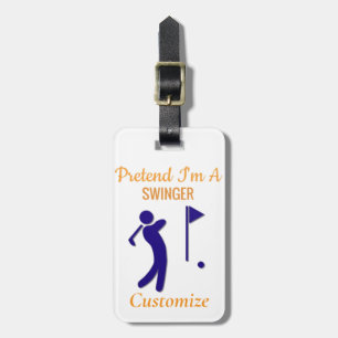 Swinging Golfer Thunder_Thunder_Cove Luggage Tag