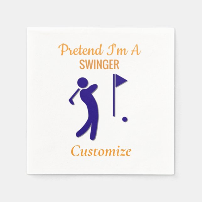 Swinging Golfer Thunder_Thunder_Cove Napkin (Front)