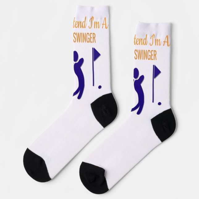 Swinging Golfer Thunder_Thunder_Cove Socks (Left)