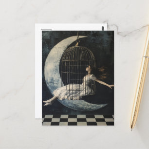 Swinging in a Bird Cage Postcard