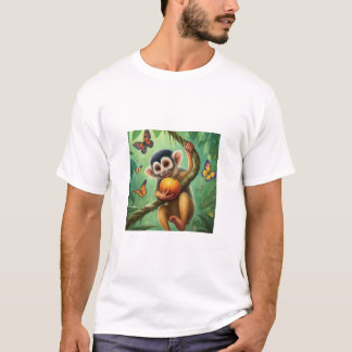 Swinging into Fun: Playful Monkey in the Jungle T-Shirt
