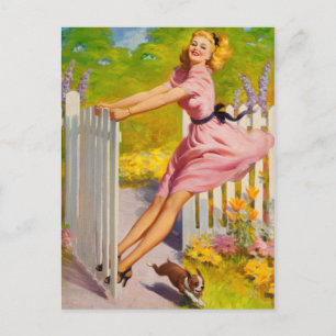 Swinging Into Summer, 1945 Postcard