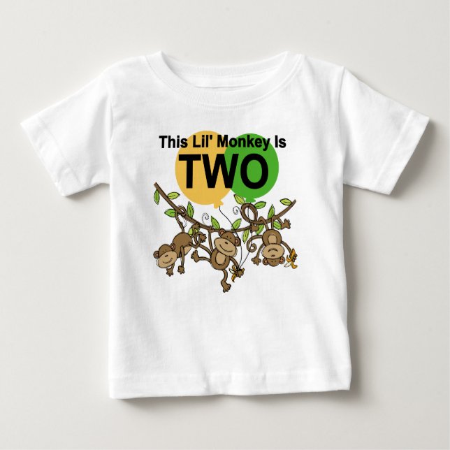 Swinging Monkeys 2nd Birthday T-shirts and Gifts (Front)