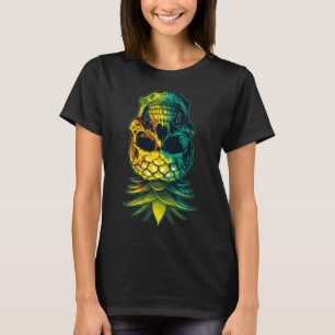 Swinging Pineapple Skull Funny Upside Down Pineapp T-Shirt
