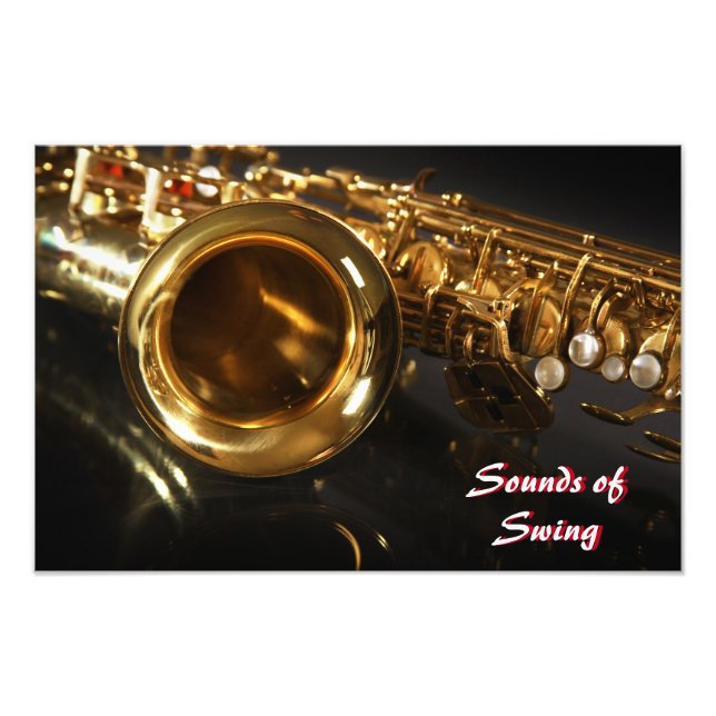 Swinging Saxophone Photo Print (Front)