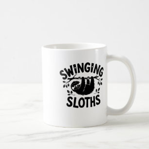 Swinging Sloths Hang In There Sticker Coffee Mug