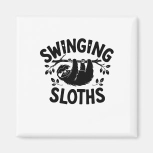 Swinging Sloths Hang In There Sticker  Magnet