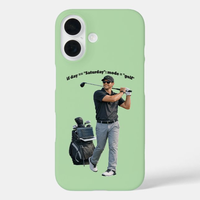 Swinging Software Engineer Who Plays Golf URM Case-Mate iPhone Case (Back)