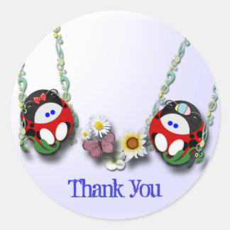 Swinging Time Thanks Classic Round Sticker