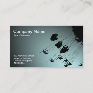 Swings and Roundabouts - Spotlit Pale Blue Business Card
