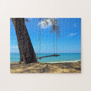 Swings & Tree on the Sand Jigsaw Puzzle
