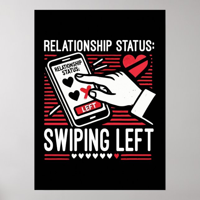 Swipe Lift, Singles Awareness Day, Anti Valentine Poster (Front)