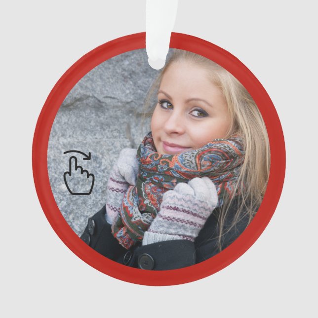 SWIPE RIGHT - Best Friend - See Back ... Ornament (Front)