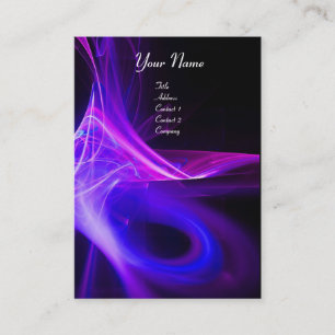 SWIRL 2 MONOGRAM Vibrant black pink blue Business Card