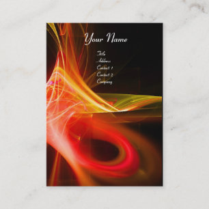 SWIRL 2 MONOGRAM Vibrant black pink red Business Card