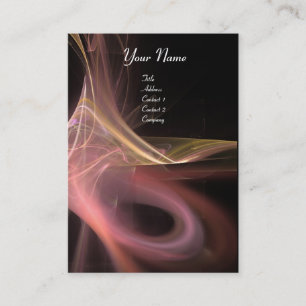 SWIRL 2 MONOGRAM Vibrant black pink violet Business Card