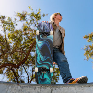 Swirl abstract skateboard