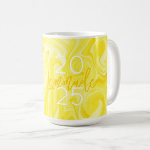 Swirl Art LEMONADE Yellow Preppy Modern YEAR Fun Coffee Mug