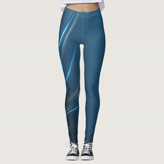 Swirl Blues Leggings (Front)