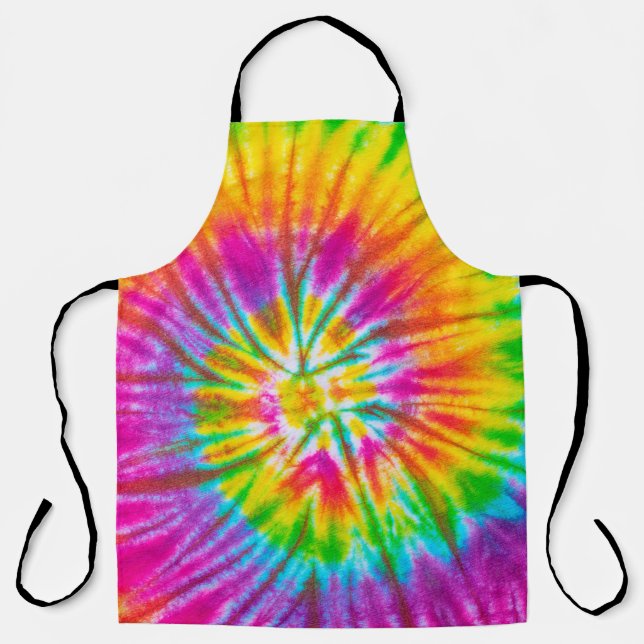 swirl colourful tie dye pattern abstract backgroun apron (Front)