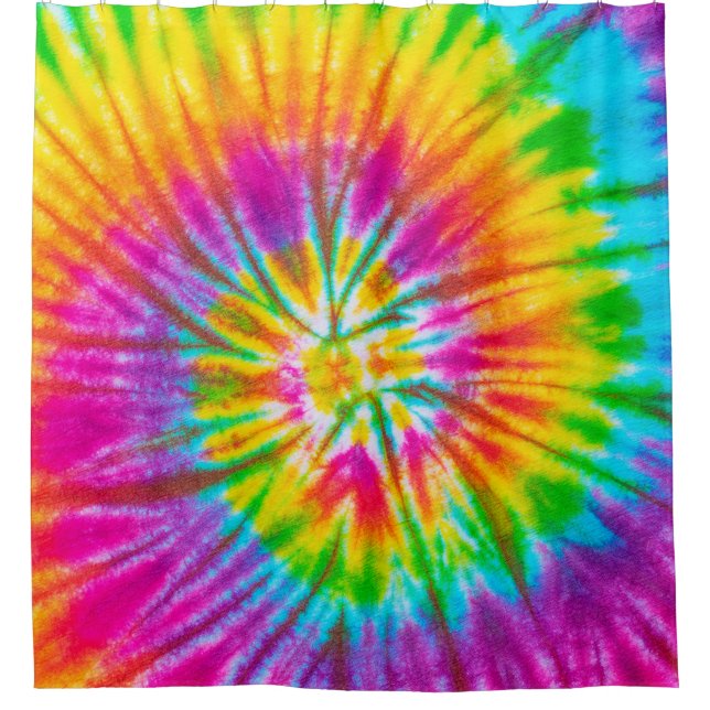 swirl colourful tie dye pattern abstract backgroun shower curtain (Front)