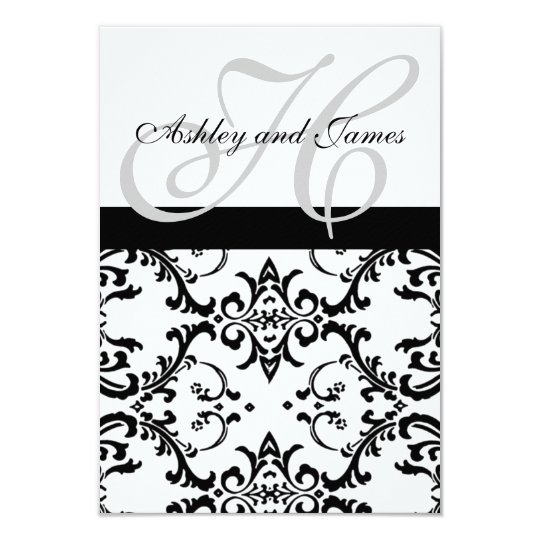 Swirl Damask RSVP Cards for Square Invites
