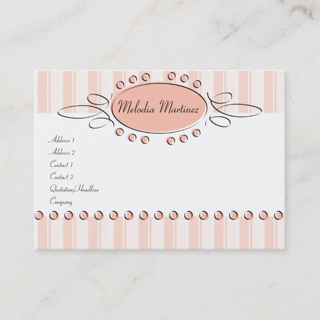 Swirl Decor Business Card (Front)