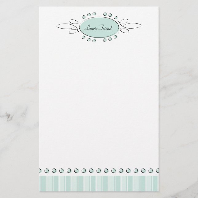 Swirl Decor Stationery (Front)