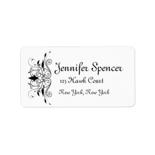 Swirl Design Wedding Labels