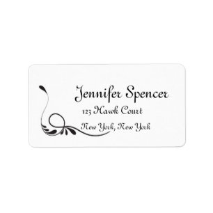 Swirl Design Wedding Labels
