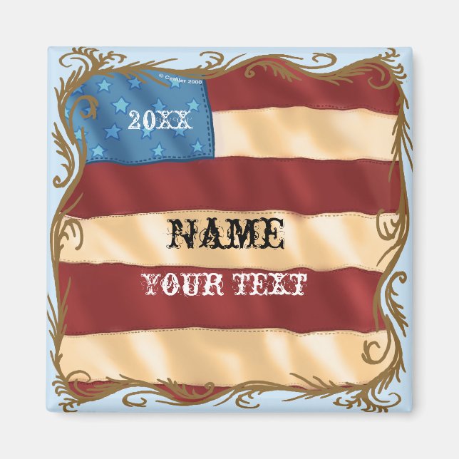 Swirl Flag  magnet (Front)