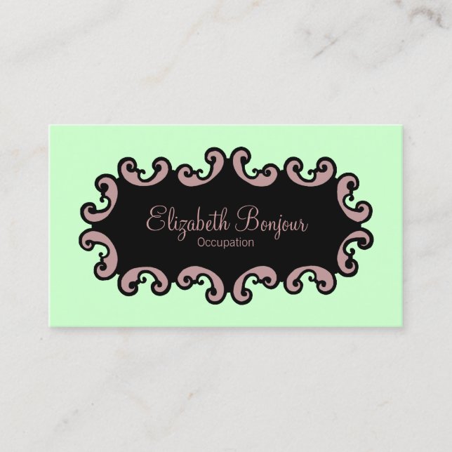 Swirl Frame ~ Business Card (Front)