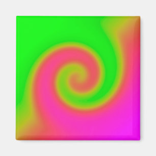 Swirl Green Pink Magnet