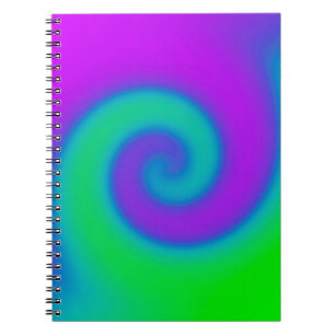 Swirl Green Purple Notebook