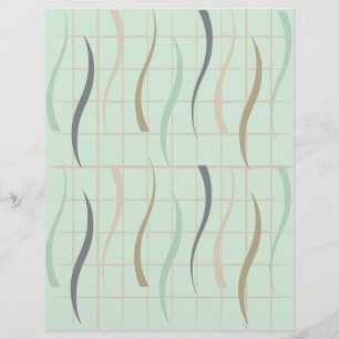 Swirl & Grid Pattern Scrap Book Paper