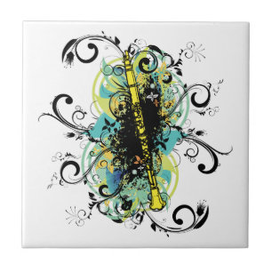 Swirl Grunge Clarinet Tile