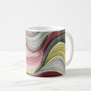 Swirl-Hand Painted Abstract Watercolor Art Coffee Mug