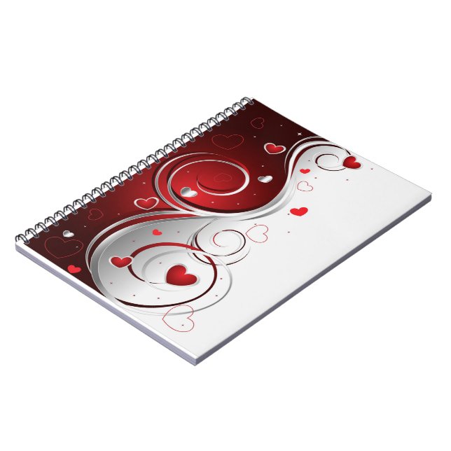 Swirl & Hearts Notebook (Left Side)