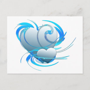 Swirl Hearts Postcard