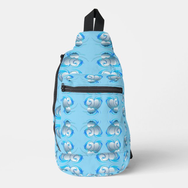 Swirl Hearts Sling Bag (Front)