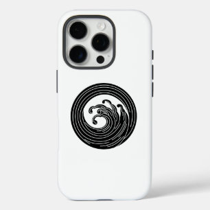 Swirl-like wave circle iPhone 16 pro case