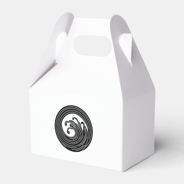 Swirl-like wave circle favour box (Front Side)