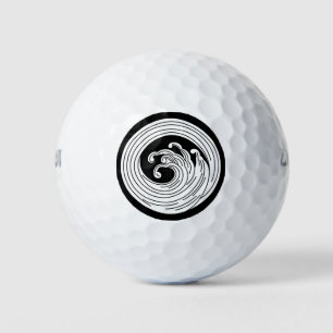 Swirl-like wave circle golf balls