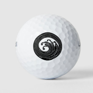 Swirl-like wave circle golf balls