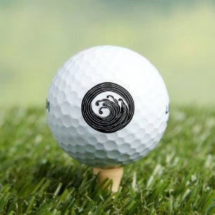 Swirl-like wave circle golf balls