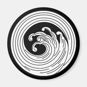Swirl-like wave circle magnet