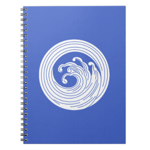 Swirl-like wave circle notebook