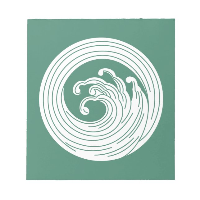 Swirl-like wave circle notepad (Front)