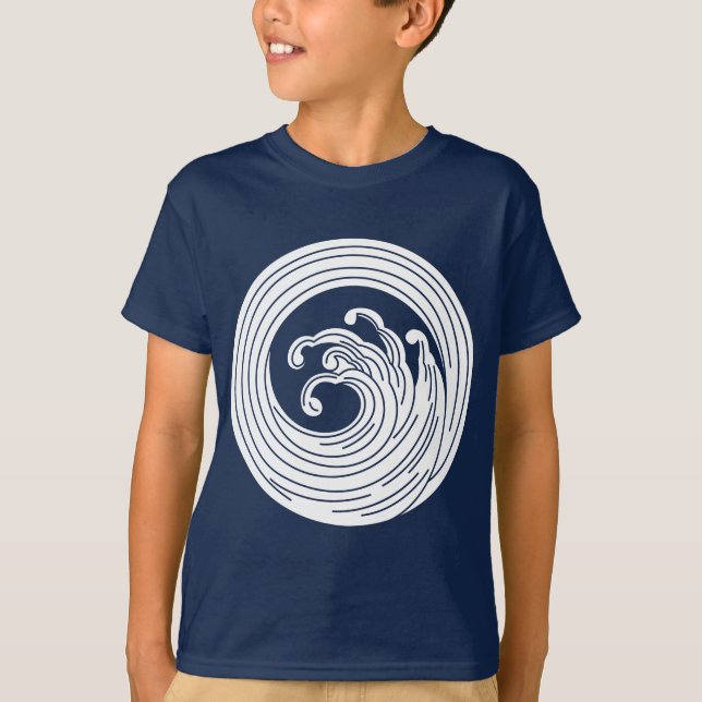 Swirl-like wave circle T-Shirt (Front)
