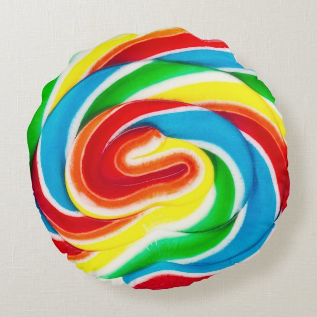 swirl lollipop round pillow (Back)